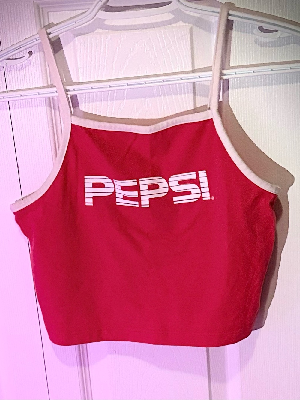 Forever 21 Hot Pink PEPSI Logo Crop Tank
